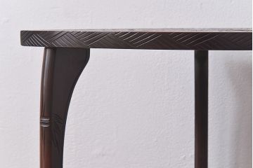 アンティーク雑貨　中古　伝統工芸　日光彫り　花の意匠が美しいコーナーラック(飾り台、花台)(1)