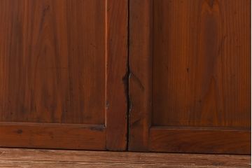 昭和レトロ　すりガラスと結霜ガラスを組み合わせたシンプルなガラス戸(引き戸、建具)4枚セット