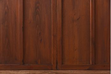 昭和レトロ　すりガラスと結霜ガラスを組み合わせたシンプルなガラス戸(引き戸、建具)4枚セット