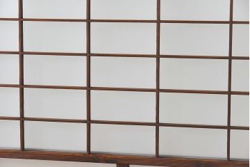昭和期　落ち着いた和の雰囲気を感じられるガラス障子戸(格子戸、ガラス戸、引き戸、建具)4枚セット