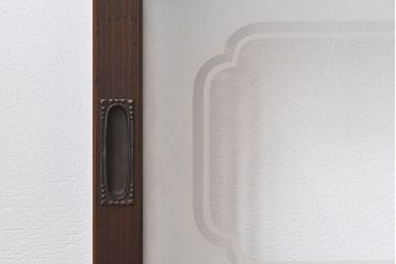 昭和期　落ち着いた和の雰囲気を感じられるガラス障子戸(格子戸、ガラス戸、引き戸、建具)4枚セット