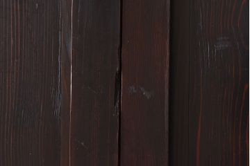 和製アンティーク　細い桟の格子が上品な帯戸(ガラス帯戸、引き戸、格子戸、建具)2枚セット