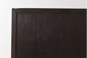 和製アンティーク　細い桟の格子が上品な帯戸(ガラス帯戸、引き戸、格子戸、建具)2枚セット