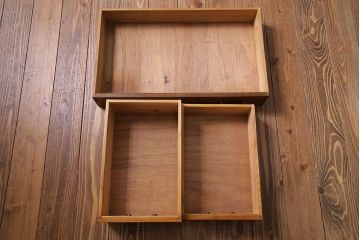 レトロ家具　昭和レトロ　スリムなサイズが使いやすい片袖デスク(平机、在宅ワーク、在宅用デスク、コンソールテーブル、サイドテーブル)(1)