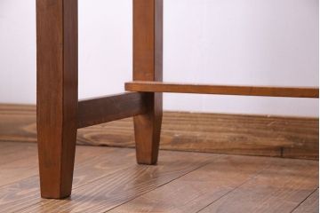 レトロ家具　昭和レトロ　スリムなサイズが使いやすい片袖デスク(平机、在宅ワーク、在宅用デスク、コンソールテーブル、サイドテーブル)(1)