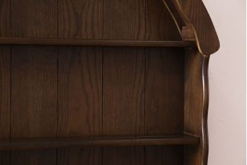 ヴィンテージ家具　イギリスビンテージ　オーク材　素朴な雰囲気漂うカップボード(食器棚、収納棚)
