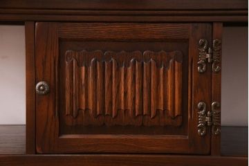中古　old charm(オールドチャーム) オーク材　ロングテーブル(コーヒーテーブル、センターテーブル)