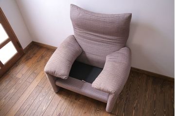 中古　Cassina(カッシーナ)　MARALUNGA(マラルンガ)　ファブリック 1Pソファ(一人掛け)(定価約50万円)