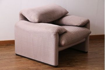 中古　Cassina(カッシーナ)　MARALUNGA(マラルンガ)　ファブリック 1Pソファ(一人掛け)(定価約50万円)
