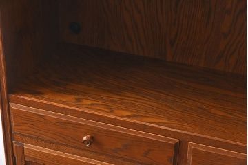 中古美品　三越・Brugge(ブルージュ)シリーズ　木のぬくもり溢れるキッチンキャビネット(食器棚、飾り棚、戸棚)(1)