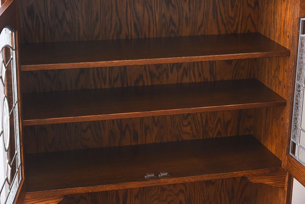 中古美品　三越Brugge(ブルージュ)シリーズ　キッチンキャビネット(食器棚、飾り棚、戸棚)(2)