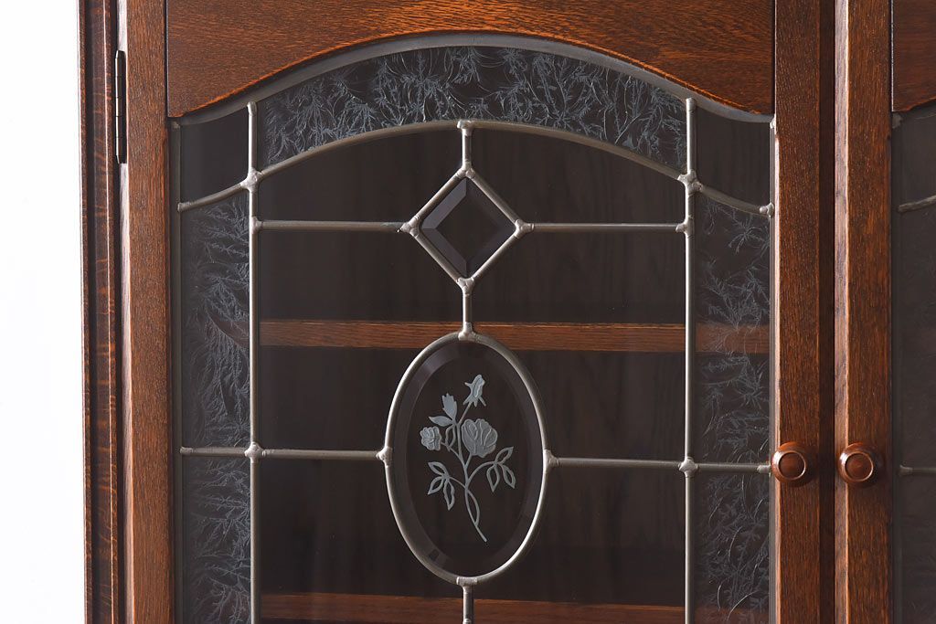 中古美品　三越Brugge(ブルージュ)シリーズ　キッチンキャビネット(食器棚、飾り棚、戸棚)(2)