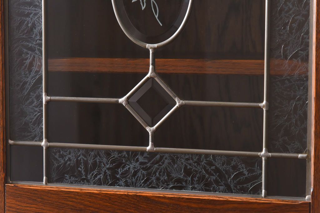 中古美品　三越Brugge(ブルージュ)シリーズ　キッチンキャビネット(食器棚、飾り棚、戸棚)(2)