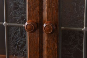 中古美品　三越Brugge(ブルージュ)シリーズ　キッチンキャビネット(食器棚、飾り棚、戸棚)(2)