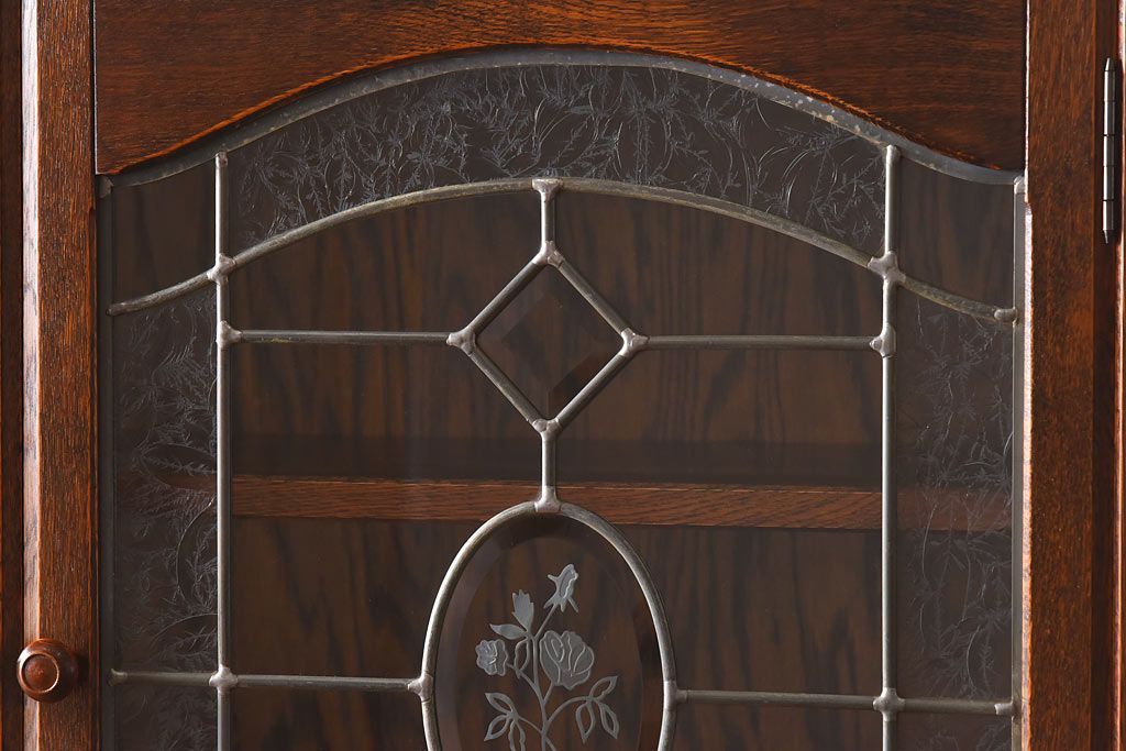 中古美品　三越Brugge(ブルージュ)シリーズ　キッチンキャビネット(食器棚、飾り棚、戸棚)(2)