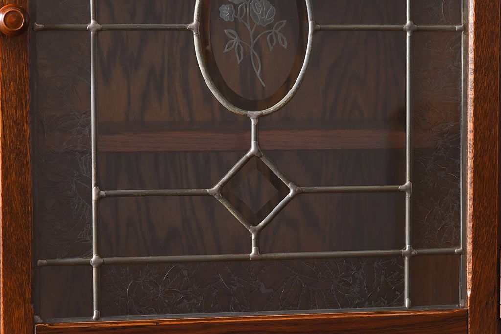 中古美品　三越Brugge(ブルージュ)シリーズ　キッチンキャビネット(食器棚、飾り棚、戸棚)(2)