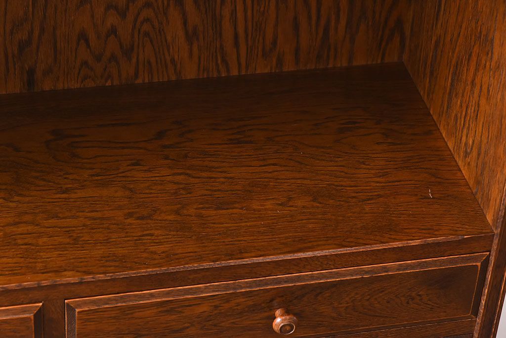 中古美品　三越Brugge(ブルージュ)シリーズ　キッチンキャビネット(食器棚、飾り棚、戸棚)(2)