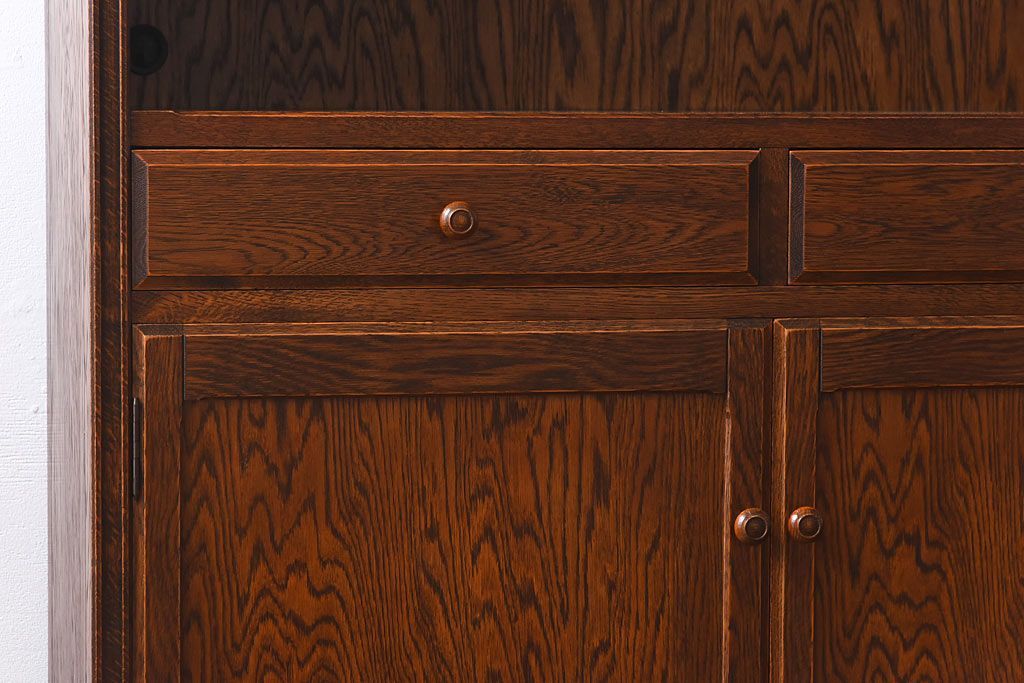 中古美品　三越Brugge(ブルージュ)シリーズ　キッチンキャビネット(食器棚、飾り棚、戸棚)(2)