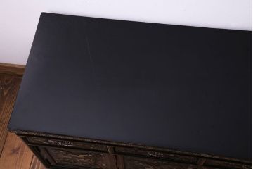 中古　きらびやかなデザインの豪華な螺鈿ローボード(サイドボード、飾り台、チェスト)