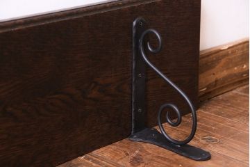 ラフジュ工房オリジナル　曲線のブラケットが上品なウォールシェルフ(壁掛け飾り棚、ウォールラック、ウッドシェルフ)