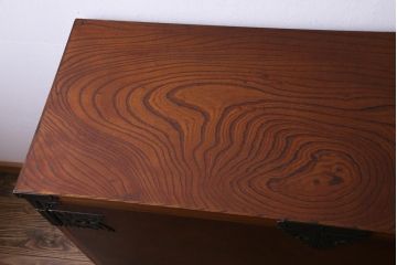 リメイク家具　伝統民芸　岩谷堂箪笥　脚付　和タンスと収納棚の2wayサイドボード(衣装箪笥)