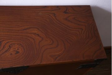 リメイク家具　伝統民芸　岩谷堂箪笥　脚付　和タンスと収納棚の2wayサイドボード(衣装箪笥)