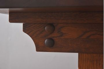 中古　ナラ材　上質なつくりのダイニングテーブル(作業台、作業テーブル)