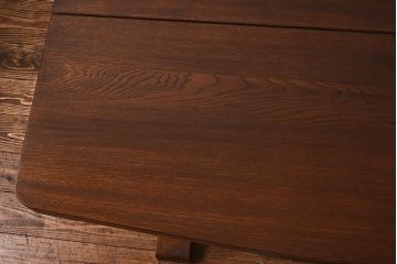 中古　ナラ材　上質なつくりのダイニングテーブル(作業台、作業テーブル)