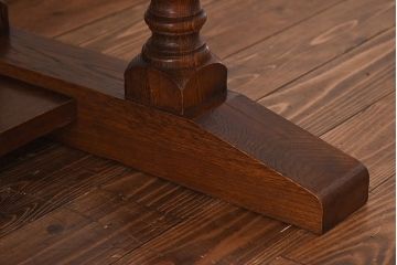 中古　ナラ材　上質なつくりのダイニングテーブル(作業台、作業テーブル)