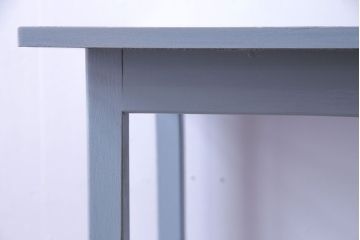 ペイント家具　落ち着いた水色がおしゃれなサイドテーブル(カフェテーブル、飾り台)
