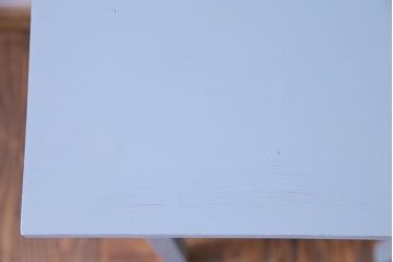 ペイント家具　落ち着いた水色がおしゃれなサイドテーブル(カフェテーブル、飾り台)