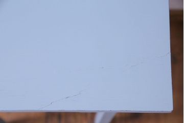 ペイント家具　落ち着いた水色がおしゃれなサイドテーブル(カフェテーブル、飾り台)