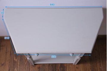 アンティーク雑貨　イギリスビンテージ　可愛らしい魅力あふれるペイントコンソールテーブル(引き出し、飾り台、サイドテーブル)