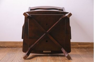 中古　北海道民芸家具　#697　落ち着きのある高座椅子(回転イス、ダイニングチェア)(1)