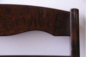 中古　北海道民芸家具　#697　落ち着きのある高座椅子(回転イス、ダイニングチェア)(2)