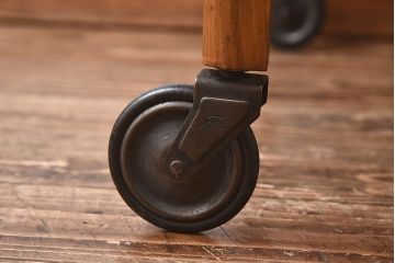 ヴィンテージ家具　イギリスビンテージ　ウォールナット　シンプルなサイドワゴン(サイドテーブル、脇机)