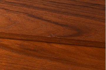 北欧家具　チーク材　引き出せる作業台が便利な飾り棚(キャビネット、シェルフ、ラック)