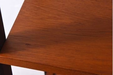 北欧家具　チーク材　引き出せる作業台が便利な飾り棚(キャビネット、シェルフ、ラック)