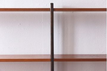 北欧家具　チーク材　引き出せる作業台が便利な飾り棚(キャビネット、シェルフ、ラック)