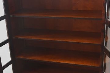 中古　美品　北海道民芸家具　落ち着いた色味のブックケース(本箱、収納棚、戸棚)(定価41万円)