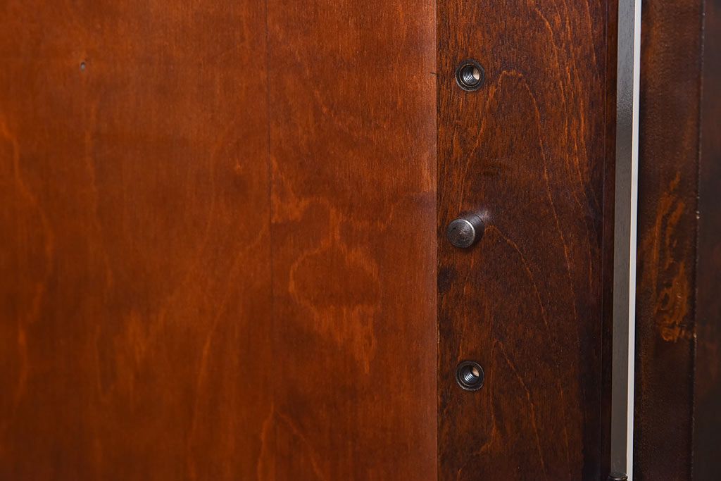 中古　美品　北海道民芸家具　落ち着いた色味のブックケース(本箱、収納棚、戸棚)(定価41万円)