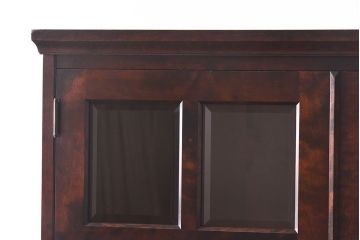 中古　美品　北海道民芸家具　落ち着いた色味のブックケース(本箱、収納棚、戸棚)(定価41万円)