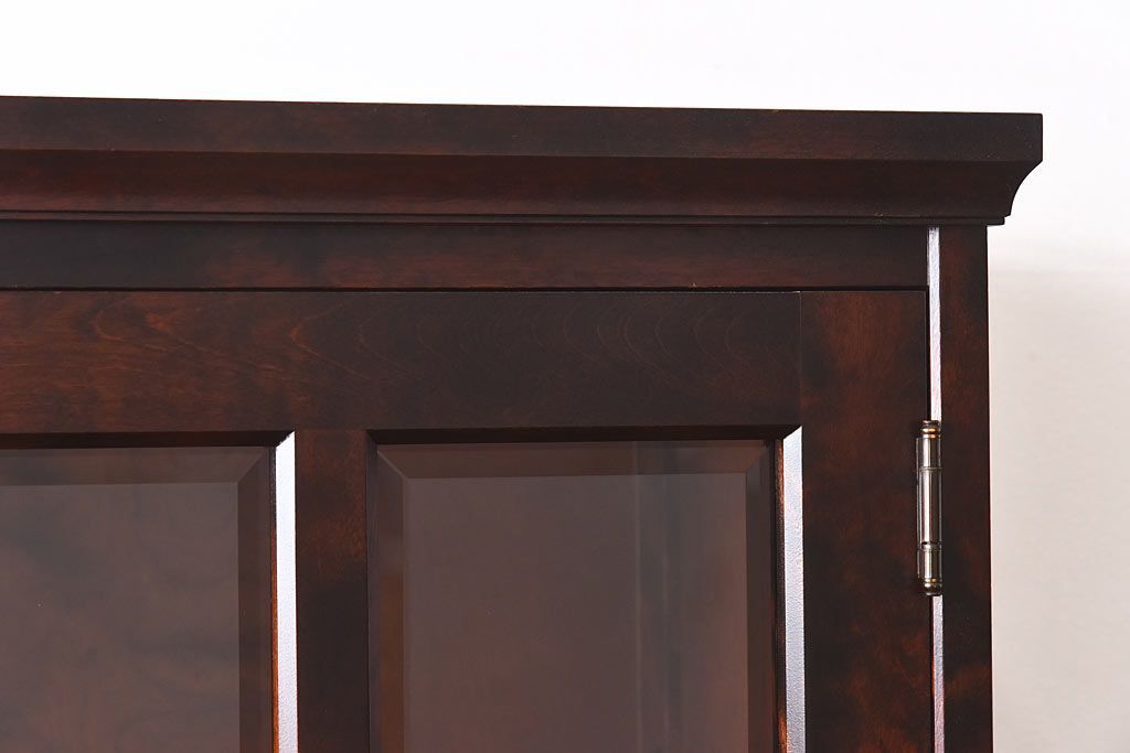 中古　美品　北海道民芸家具　落ち着いた色味のブックケース(本箱、収納棚、戸棚)(定価41万円)