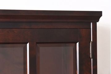 中古　美品　北海道民芸家具　落ち着いた色味のブックケース(本箱、収納棚、戸棚)(定価41万円)