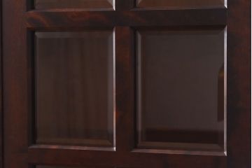 中古　美品　北海道民芸家具　落ち着いた色味のブックケース(本箱、収納棚、戸棚)(定価41万円)