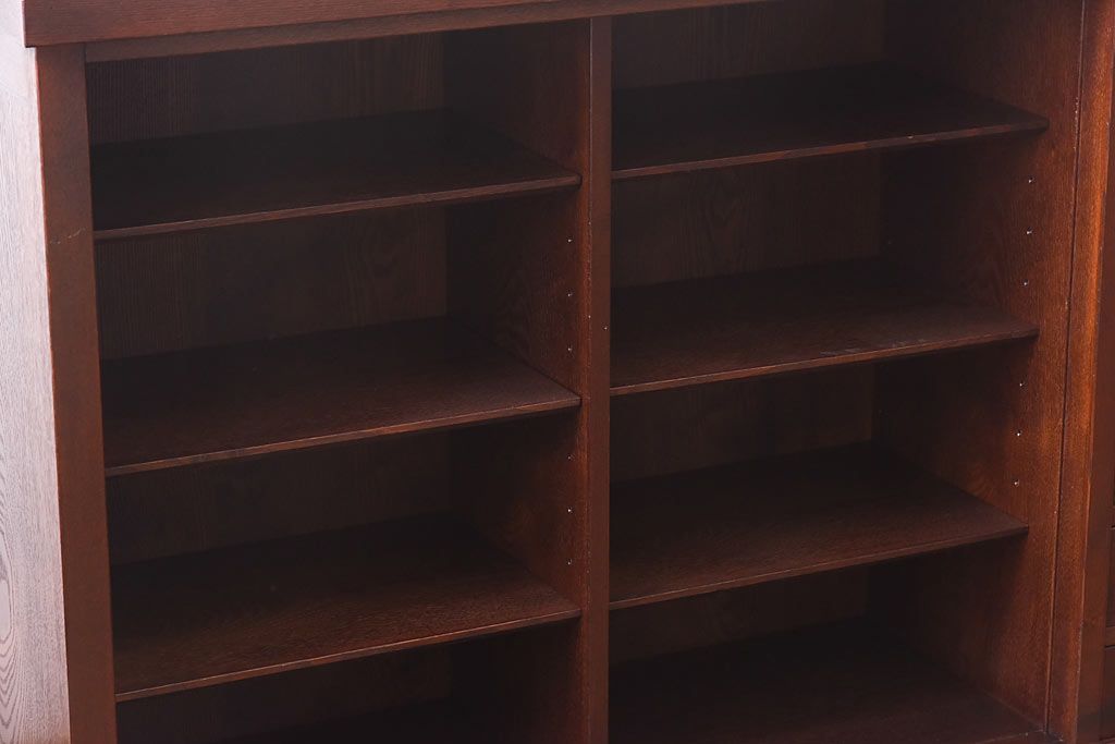 中古　民芸家具　水屋箪笥の面影を感じられる和モダンスタイルのサイドボード(収納棚、ローボード)