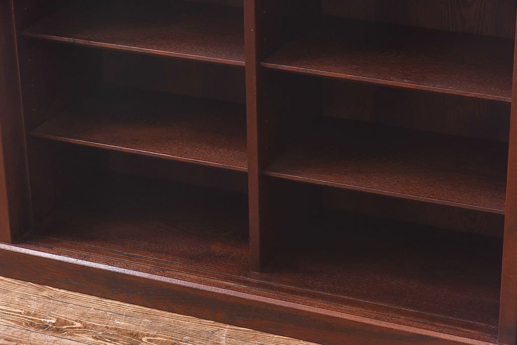 中古　民芸家具　水屋箪笥の面影を感じられる和モダンスタイルのサイドボード(収納棚、ローボード)