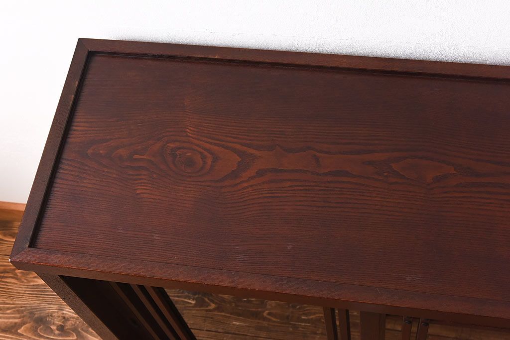 中古　民芸家具　水屋箪笥の面影を感じられる和モダンスタイルのサイドボード(収納棚、ローボード)