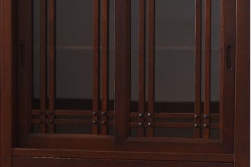 中古　民芸家具　水屋箪笥の面影を感じられる和モダンスタイルのサイドボード(収納棚、ローボード)