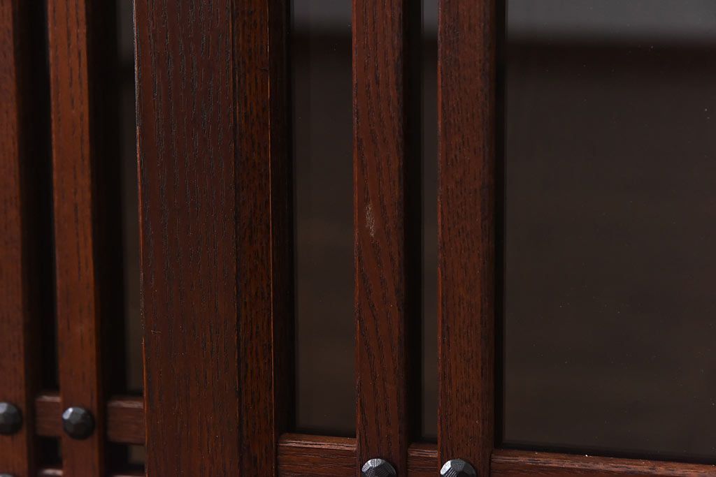 中古　民芸家具　水屋箪笥の面影を感じられる和モダンスタイルのサイドボード(収納棚、ローボード)